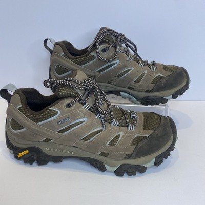 Merrell Moab 2 GTX Women s 8 Brown Gore-Tex Vibram Hiking Shoes J99788