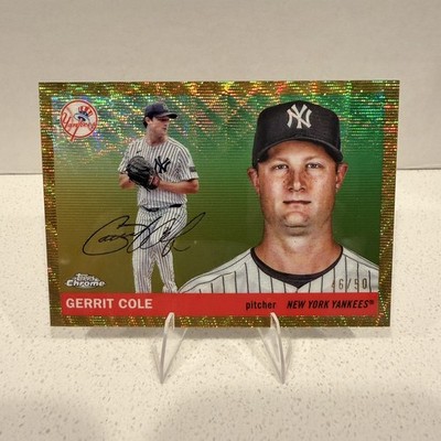 2025 Topps Chrome Platinum Gold Wave Refractor Gerrit Cole Yankees /50