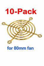 80mm Fan Grill Gold Chrome Metal Grill Protector Guard 10-Pack 