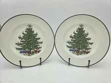 (Set of 2) Cuthbertson Original Christmas Tree 8" SALAD PLATES