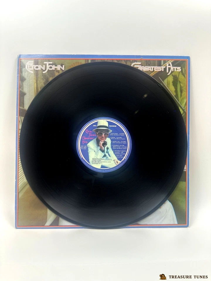 Elton John - Greatest Hits Vinyl LP [1974] MCA 2128 - Image 4 of 4