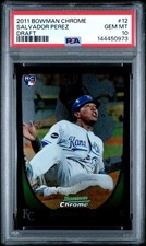 2011 BOWMAN CHROME DRAFT #12 SALVADOR PEREZ ROOKIE RC PSA 10