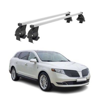 Smooth Roof Racks Cross Bars Luggage Carrier for Lincoln MKT 2010-2019 Gray 2Pcs