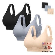 Jelly Bras for Women No Underwire Plus X-Large A: 3pack black/Nude/Gray Blue