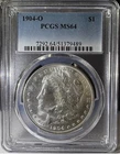 1904-O Morgan Silver Dollar.  MS-64. PCGS