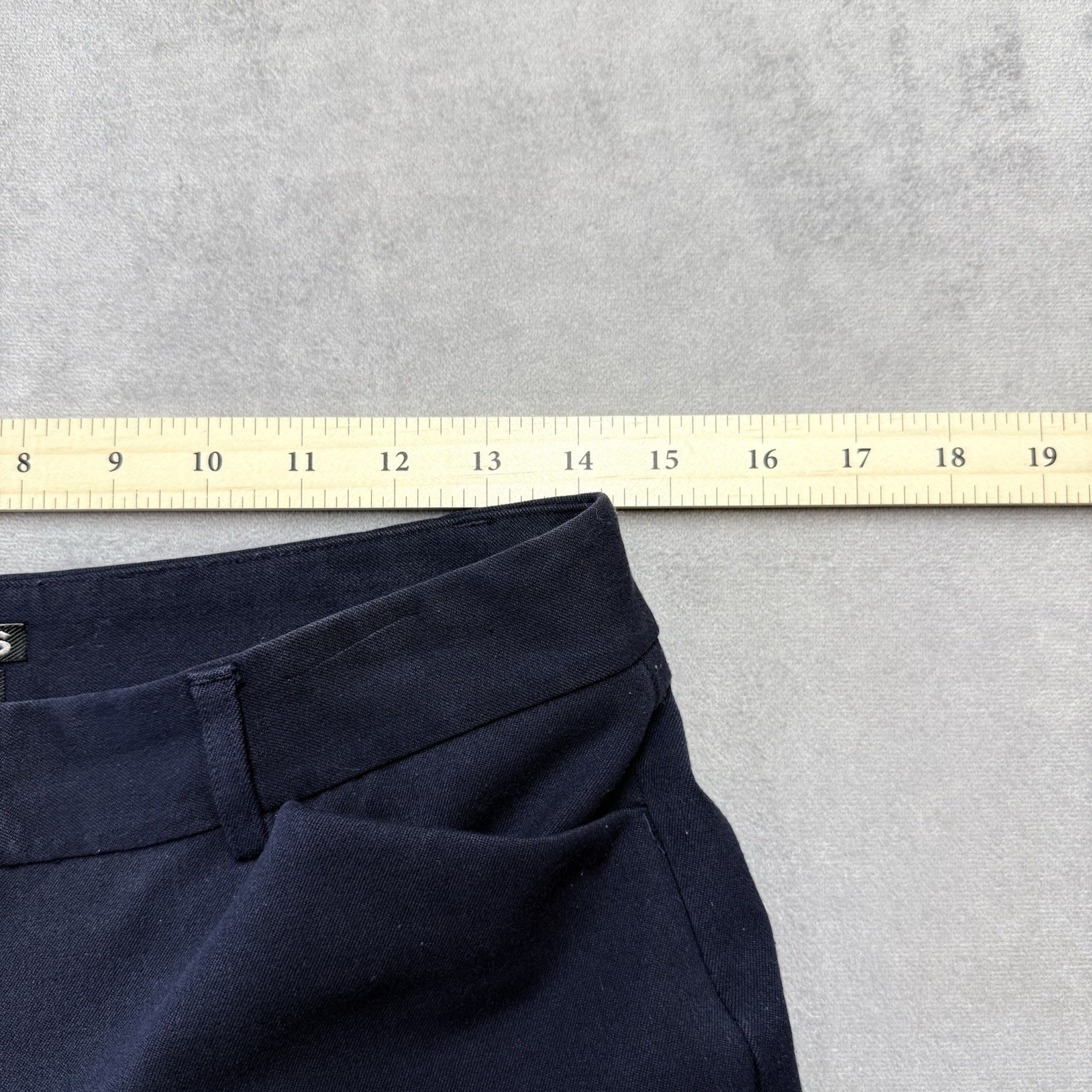 Express Bootcut Navy Button Zip Flat Front Women'… - image 4