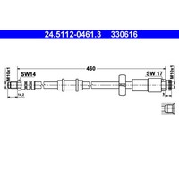 Bremsschlauch ATE 24.5112-0461.3 FüR Peugeot Fiat CitroëN Boxer Ducato Jumper