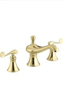 Kohler Revival Widespread Bathroom Faucet 16102 PB Polished Brass .