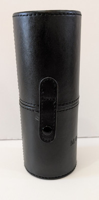 Morphe Makeup Brush Black Leather Snap Case Cylinder Travel 