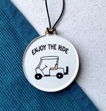 Golf Cart Ornament - HANDMADE - Christmas Ornament, Gift For Dad, Golf Coach