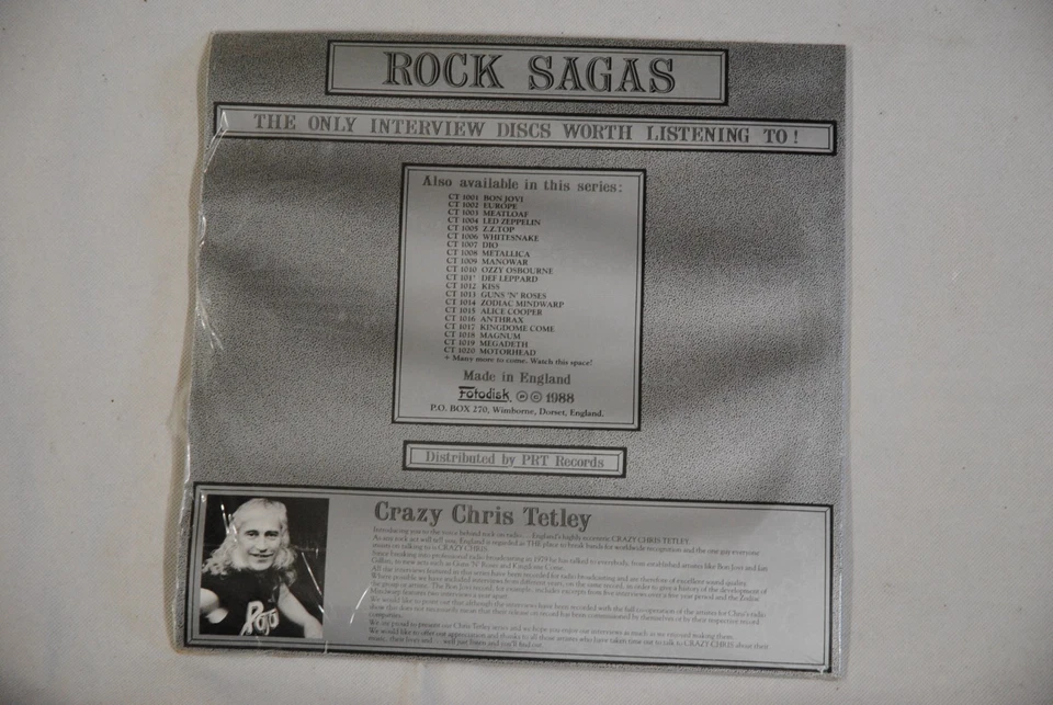 KIX THE CHRIS TETLEY INTERVIEWS PICTURE DISC VINYL LP RECORD NEW SEALED SPLIT - Image 2 of 2