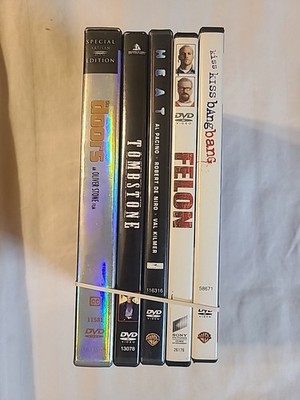 Val Kilmer (5)DVD Lot-KISS/BANG-Felon-Heat-Tombstone-Doors