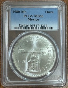 メキシコ 1980年カーサ・デ・モネダ ＜1オンス銀貨＞ 大型アンティーク