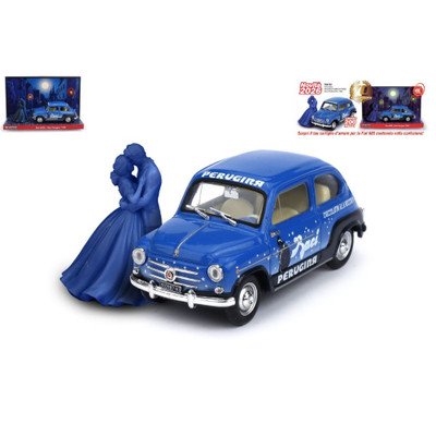 FIAT 600 D BERLINA 1960 BACI PERUGINA ED.LIM.PCS 200 1:43 Brumm Modelli Speciali