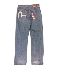 Evisu Embroidered Mid Wash Straight Legged Jeans, W40 L34