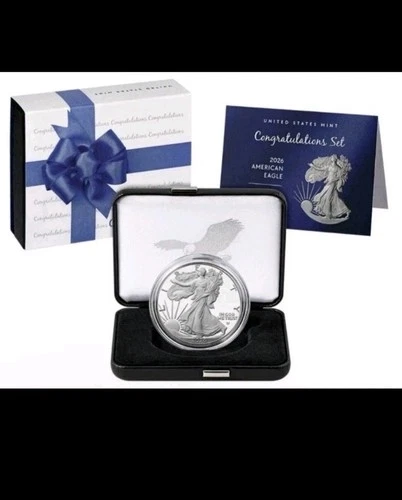***U.S. Mint American Eagle 2026 Silver Proof 1 oz Congratulations Set***
