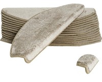 Stufenmatten-Set Sweet Halbrund Taupe 23,5X65X4,5 Cm 15-Teilig
