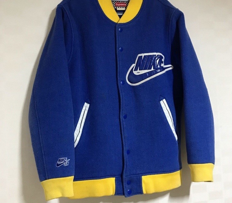 Nike SB x Supreme Varsity Jacket 2007 - Blue - Sz Large | eBay