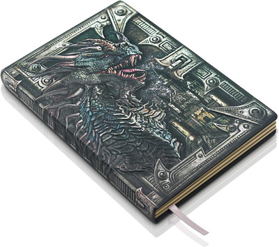 DND Dungeons and Dragons Journal Notebook - 3D Embossed Leather Journal Dragon J