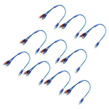 RCA Y Adapter Splitter Cable 1 Female to 2 Male, Car Audio Converter Connecto...