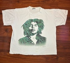 VTG 2002 Bob Marley Shirt Mens XL White Zion Rootswear Reggae Smoke Herb Music