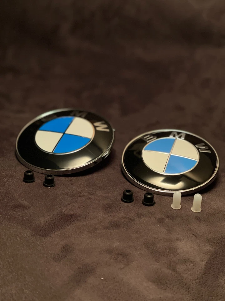 BMW Emblem Set Blau Weiss - komplett– 82 mm & 78 mm für Motorhaube & Heckklappe - Bild 3 von 4