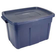 Rubbermaid Rmrt250002 Stack  Nest Storage Tote W/ Lid, 25 Gal, 28-7/8 In L X