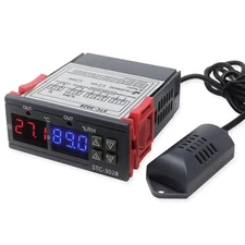 Dual Digital Thermostat Temperature Humidity Controller AC110-220V for Incubator