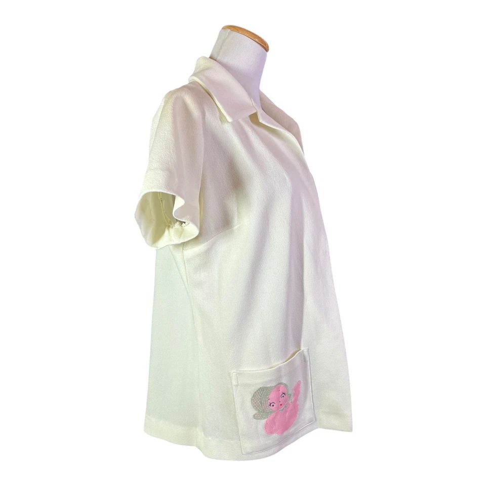 Vintage "Kewpie Travelers" Novelty Jacket Open-Front Short Sleeve - Image 3 of 4