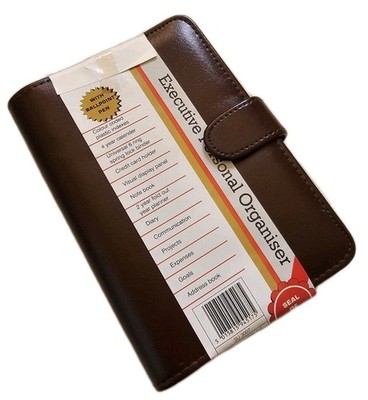 Vintage Filofax Ochsenblut Leder Personal Organizer 1996 Yuppie - Neu nie benutzt 