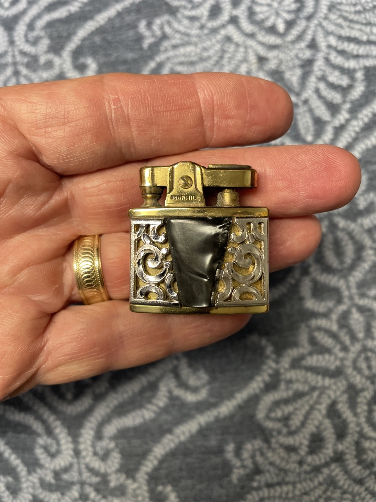 Vintage Antique Marhill Japan Old  Cigarette Lighter