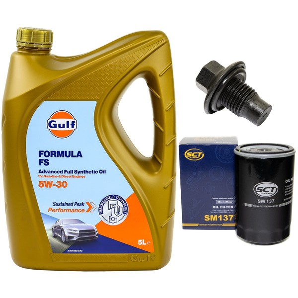 MotoröL Filter Set 5W-30 5 Liter + ÖLablassschraube FüR Ford Puma Fiesta IV V KA-image