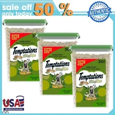 TEMPTATIONS MixUps Catnip Fever Flavor Crunchy Soft Treats Cats, 30 oz 3 pack