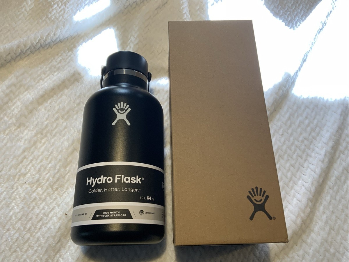 Hydroflask 64 Oz Wide Mouth Flex Straw Cap Black W64FS001
