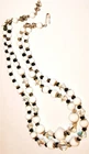 Fantastic flawless vintage milk glass aurora borealis crystals Necklace Lot# 825