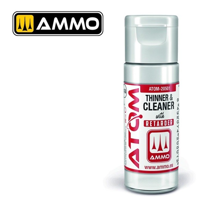 Ammo Mig Atom-20501 - Atom Thinner and Cleaner with Retarder 20ml - New