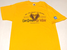 Rare Vintage 2000s General Motors GM Live Green Go Yellow Ethanol T-Shirt New LG