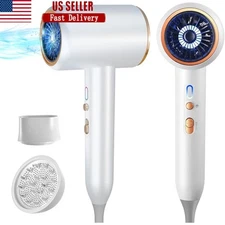 1875W Ionic Hair Dryer Portable Quiet Blow Dryer Travel W/ Diffuser Nozzle New