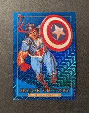 2024 Marvel Masterpieces '92 Platinum - MAJOR VICTORY #48 Blue Traxx Refractor
