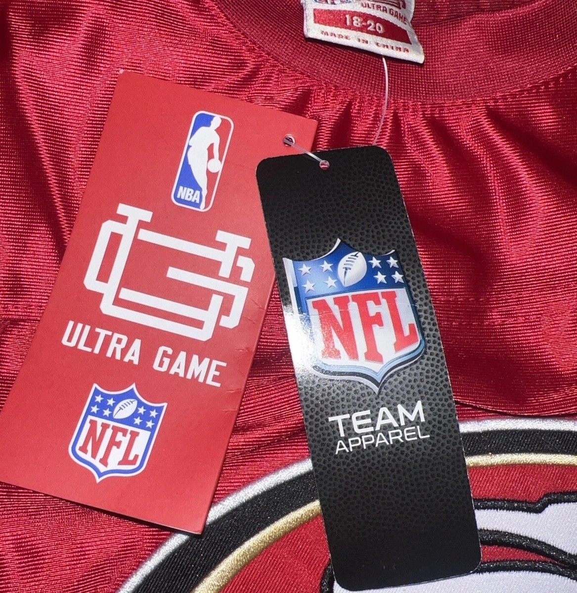 San Francisco 49ers NFL Ultra Game Youth Red Jersey Shirt, 18-20