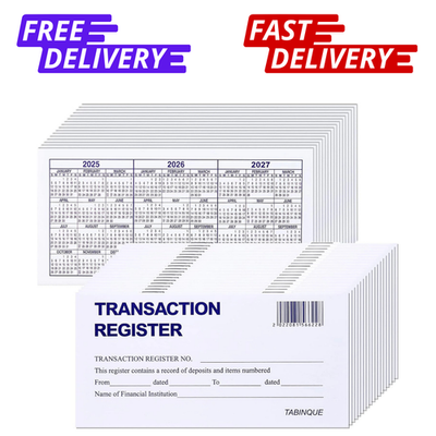 #ad 24 PCS Check Registers for Personal Checkbook Easy to Read Checkbook Register $9.89