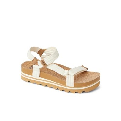 CI9321 : REEF WOMEN'S CUSHION REM HI PLATFORM SANDALS - SIZE: WOMEN 8 WHITE