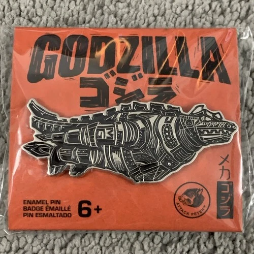 Mechagodzilla Godzilla Mondo Enamel Pin Badge Attack Peter Artwork New Sealed