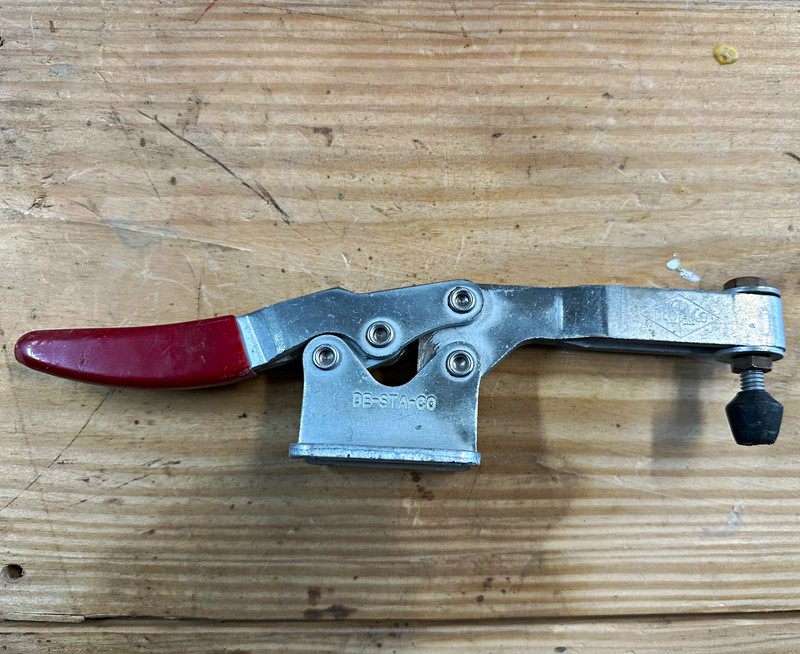 5 DeStaCo horiz. fixture clamps. Model 235-U. Heavy duty 750lbs hold capacity.