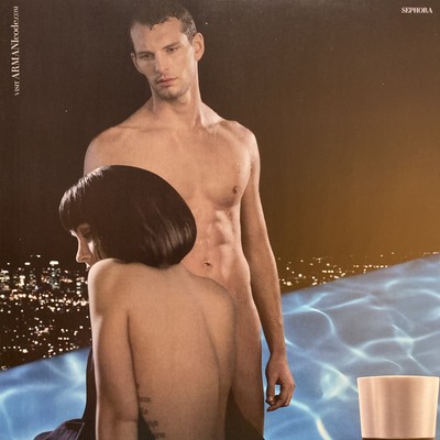 2011 Giorgio Armani Sport Code PRINT AD Men's Fragrance His Chest Her Bare Back