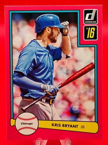 Kris Bryant [Pink Border] #15 card from 2016 Panini Donruss 1982