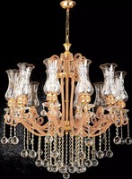 Luxus Deckenleuchter LüSter Kronleuchter Deckenlampe Kristall Gold