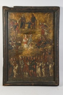 Q60F41 Baroque painting Holy Family with saints including Florian Stefan 17th/18th century