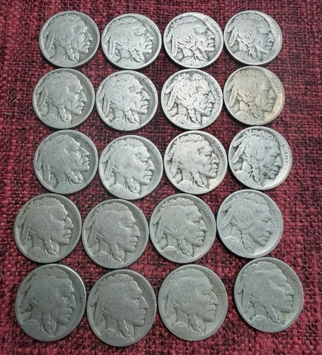 Lot of (20) 1916-S Buffalo Nickel - (AG-G) Rare Visual Dates No Acid Estate Sale