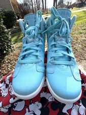 2016 Nike Air Jordan Retro 6 GS Pantone Still Blue Size  7.5